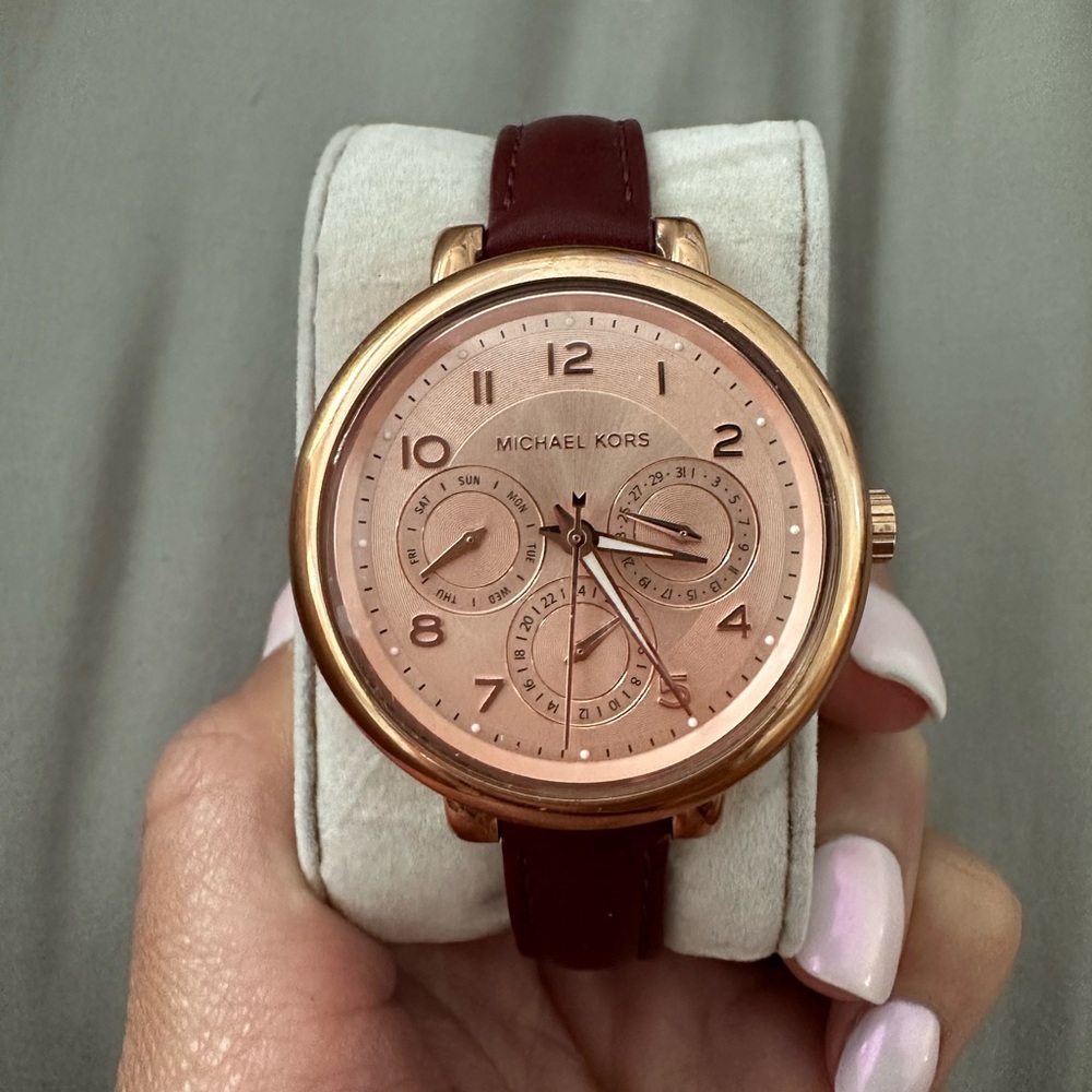 Michael Kors Rose Gold/Bordeaux colored Women’s Watch